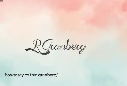 R Granberg