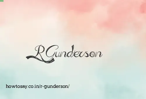 R Gunderson