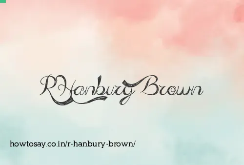 R Hanbury Brown