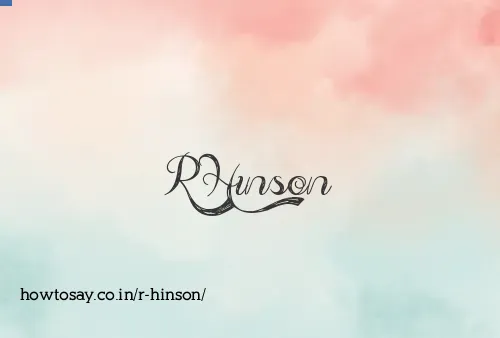 R Hinson