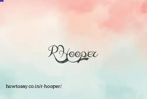 R Hooper