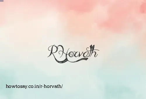 R Horvath