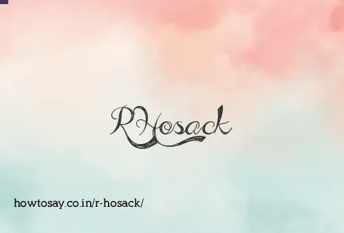 R Hosack