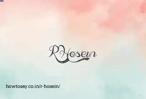R Hosein