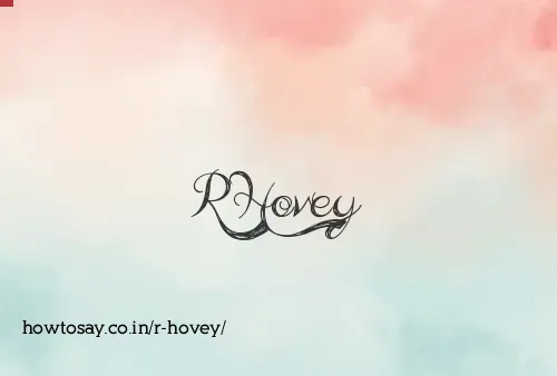 R Hovey