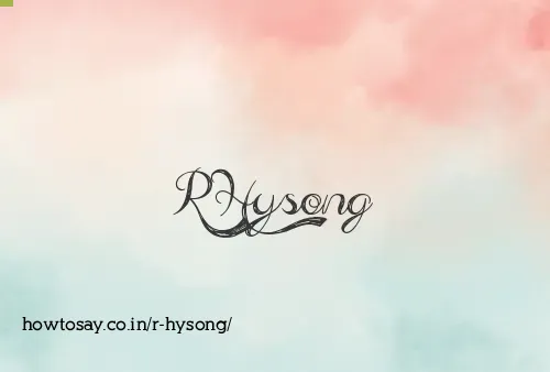 R Hysong