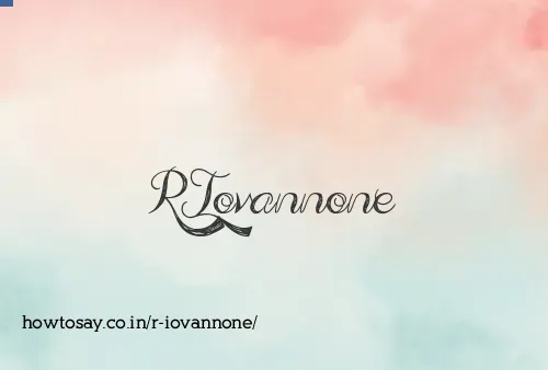 R Iovannone