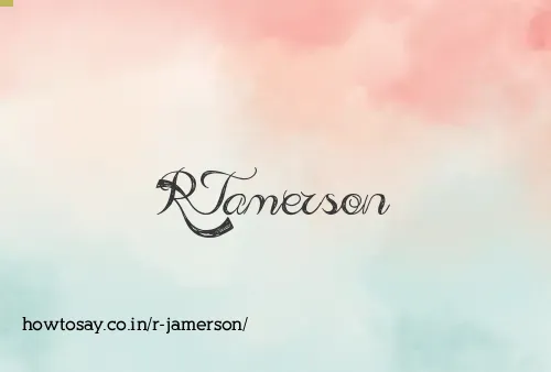 R Jamerson