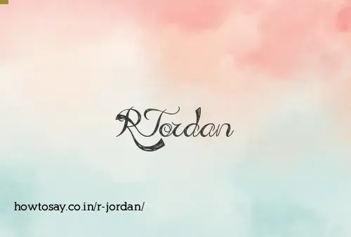 R Jordan