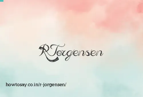 R Jorgensen