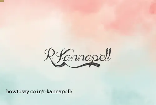 R Kannapell