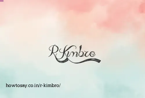 R Kimbro