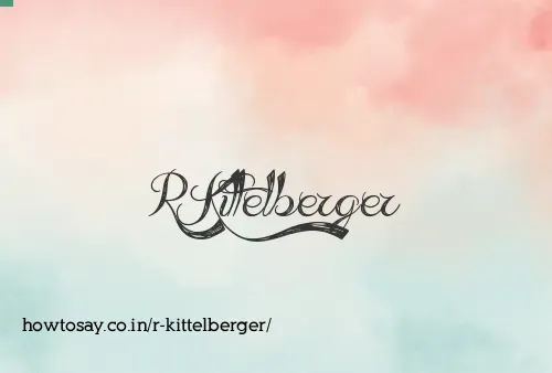R Kittelberger