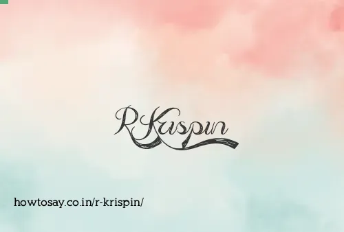 R Krispin