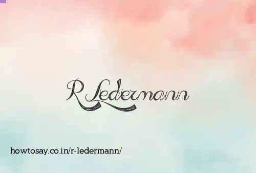 R Ledermann