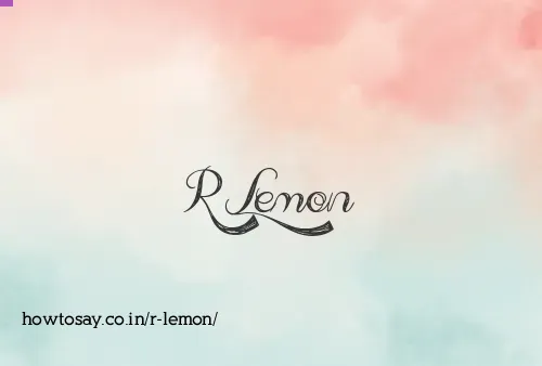 R Lemon