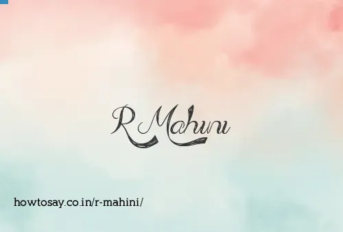 R Mahini