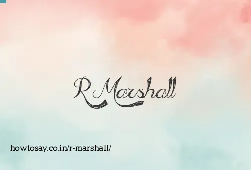 R Marshall