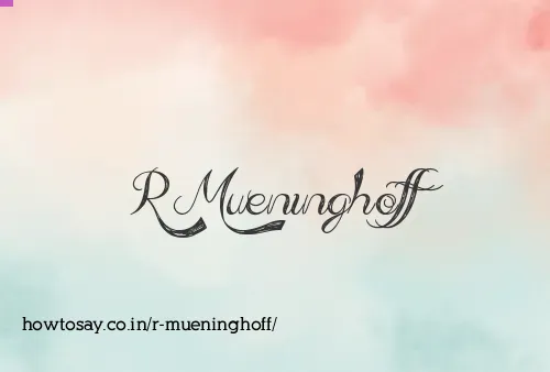 R Mueninghoff