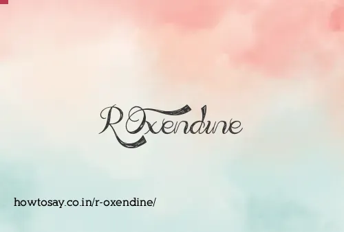 R Oxendine
