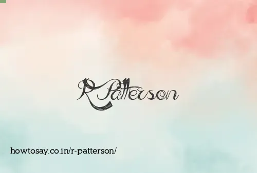 R Patterson