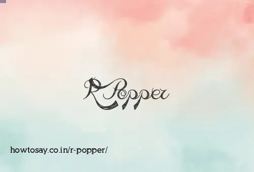 R Popper