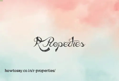 R Properties