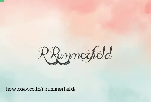 R Rummerfield