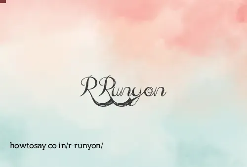 R Runyon