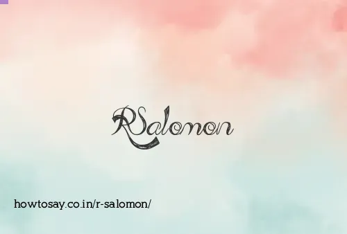 R Salomon