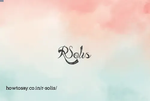 R Solis