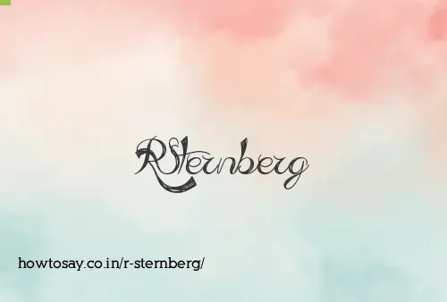 R Sternberg