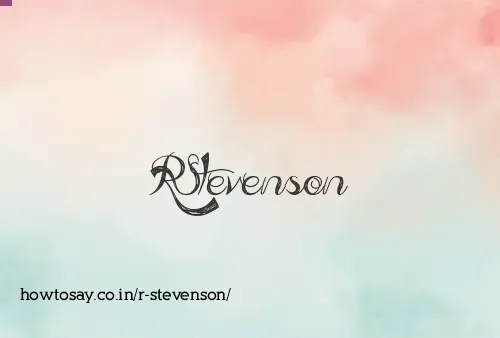 R Stevenson