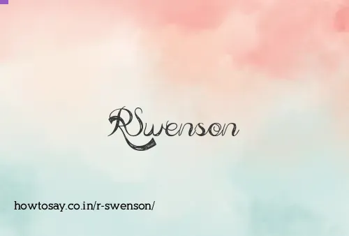 R Swenson
