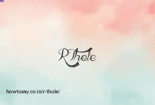 R Thole