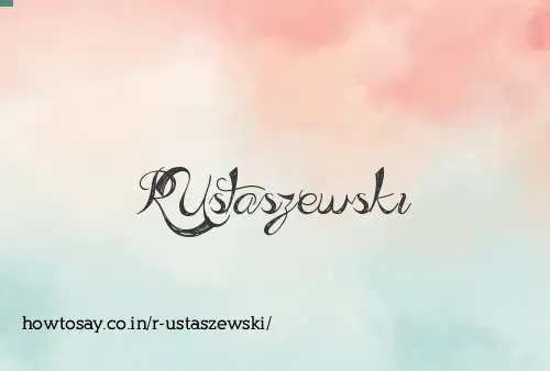 R Ustaszewski