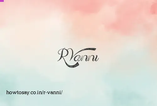 R Vanni