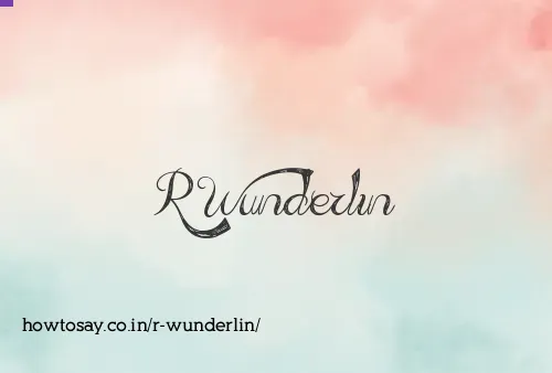 R Wunderlin
