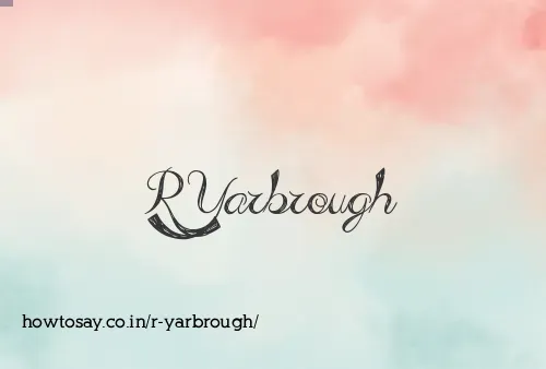 R Yarbrough