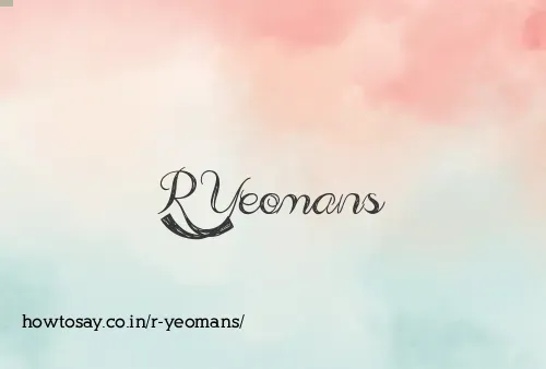 R Yeomans