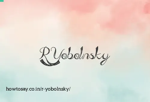 R Yobolnsky