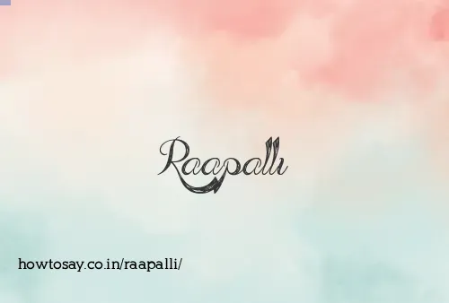 Raapalli
