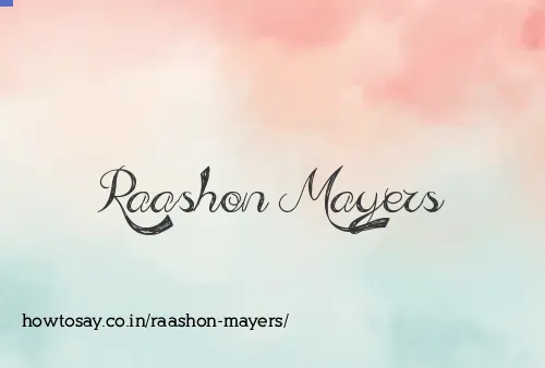 Raashon Mayers