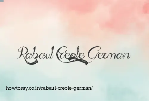 Rabaul Creole German