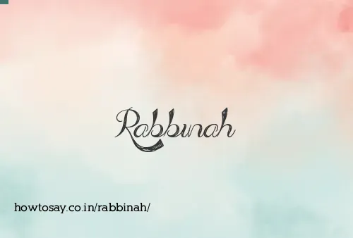 Rabbinah