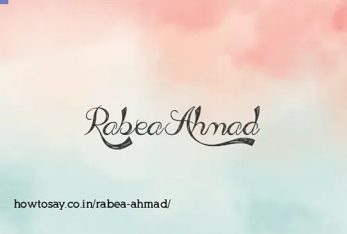 Rabea Ahmad