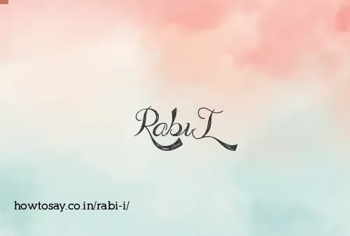 Rabi I