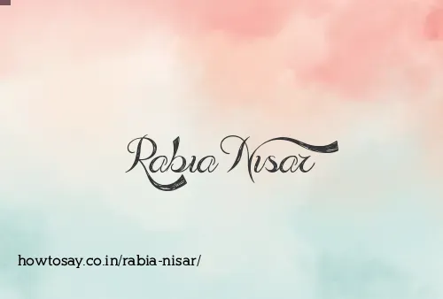 Rabia Nisar
