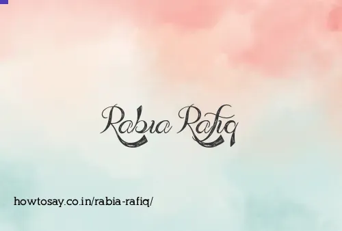 Rabia Rafiq