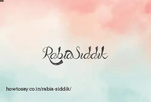 Rabia Siddik